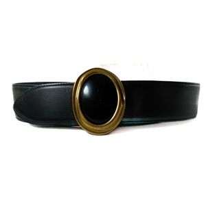 Saint Laurent Black & Gold Belt